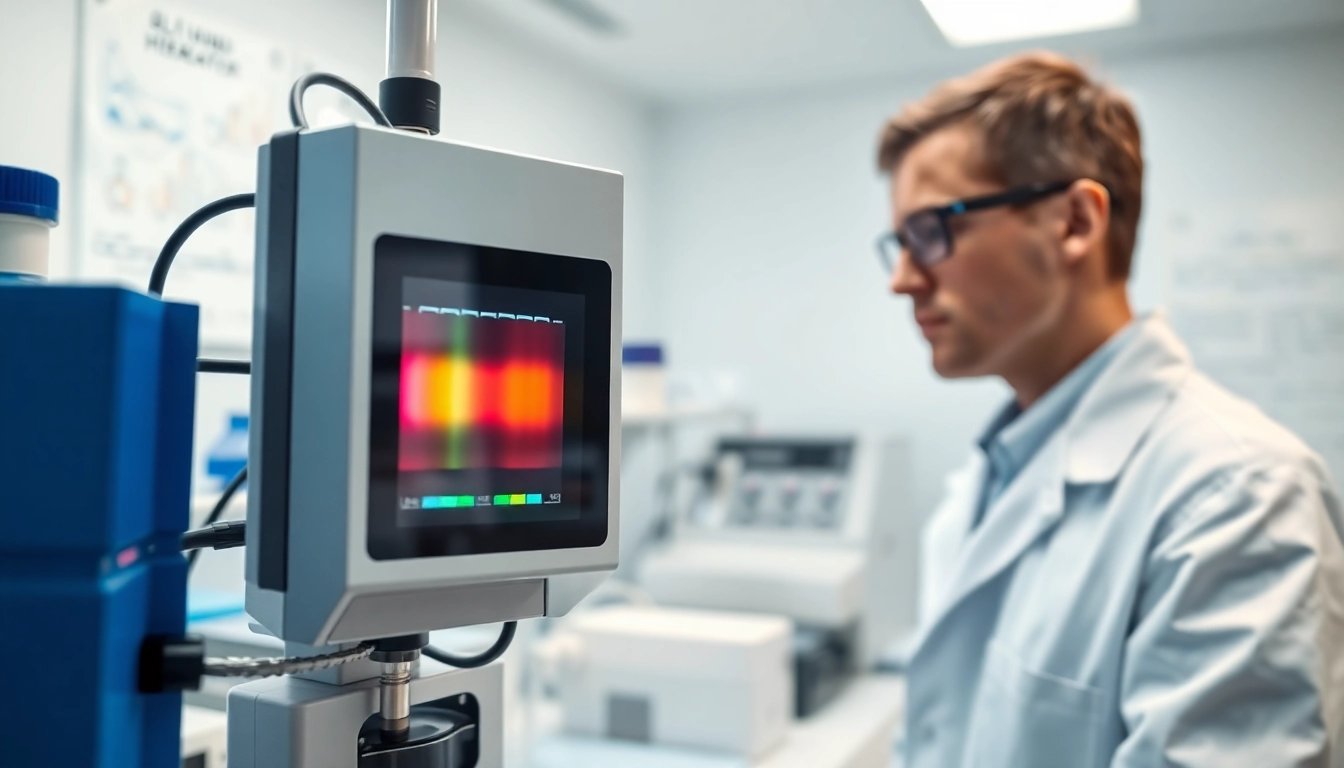 Examining Hydrogen Peroxide detection systems in a professional laboratory.