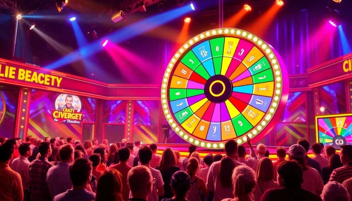Experience the excitement of Crazy Time Italia with a vibrant game show setting featuring interactive elements.