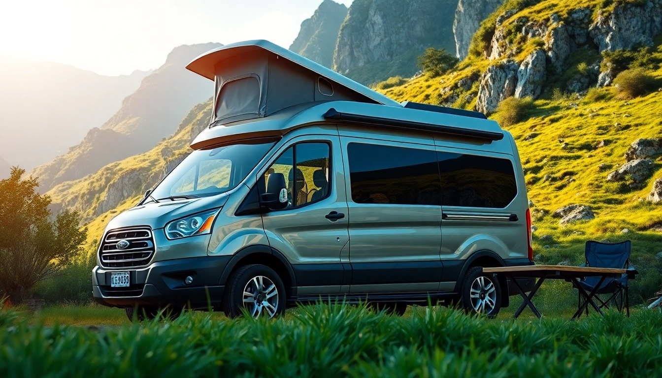 Experience the freedom of the perfect campervan in a tranquil outdoor setting.