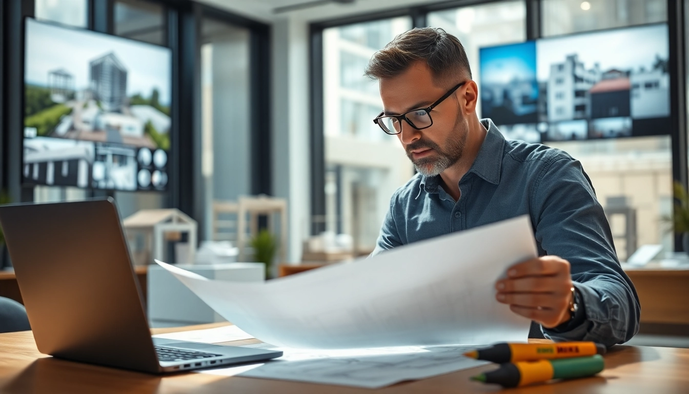 Visual representation of level 7 nvq diploma in construction senior management answers with a construction manager evaluating project plans.