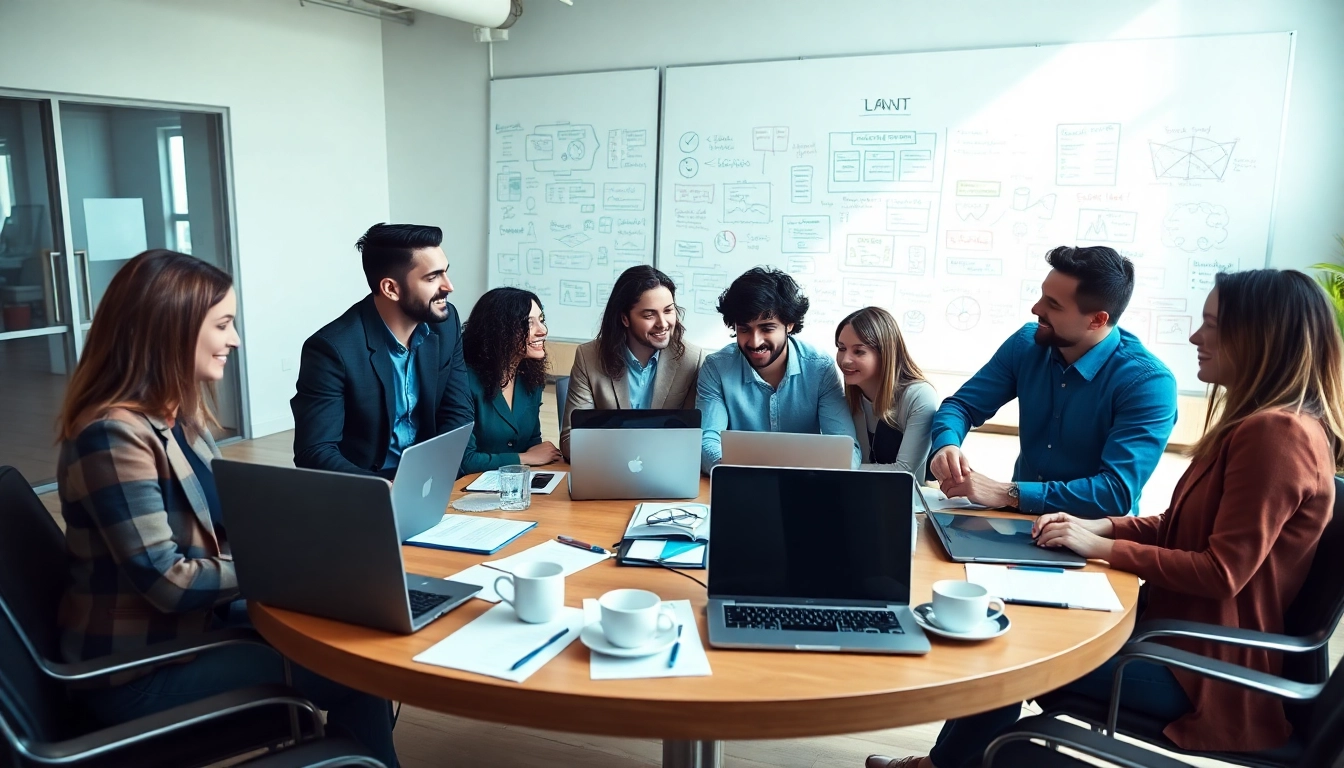 Engaging image showcasing entrepreneurs collaborating to Launch Successful Startup in a modern office.