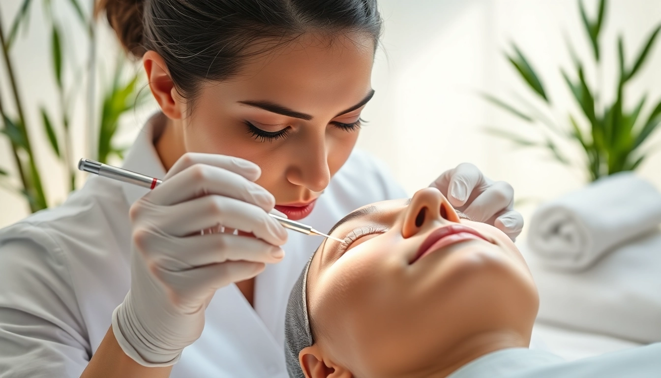 PDO thread lift procedure being performed by an expert aesthetician in a tranquil spa setting.