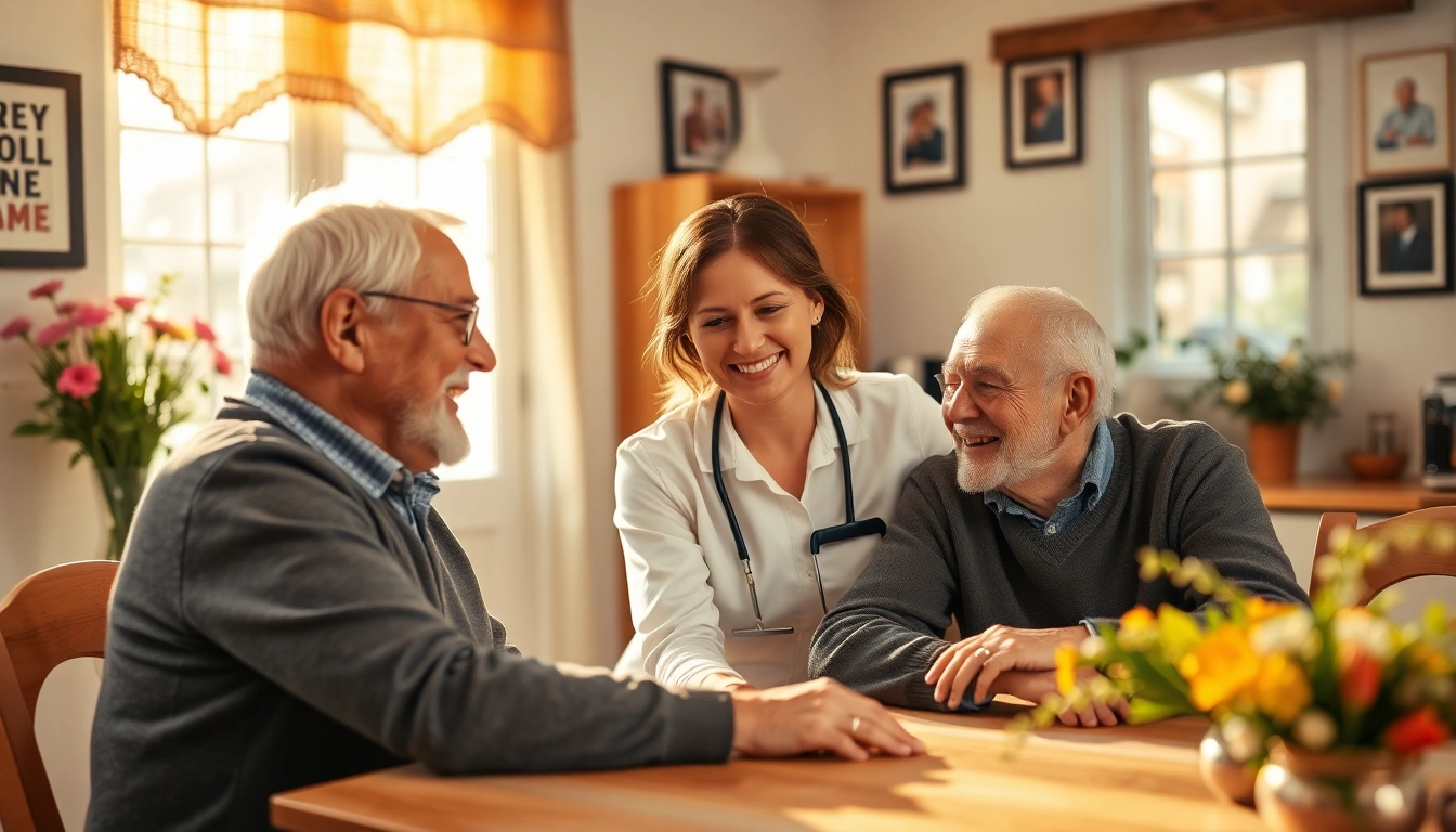 Engaging scene of senior care austin tx, showcasing a caregiver and senior sharing a moment of connection.