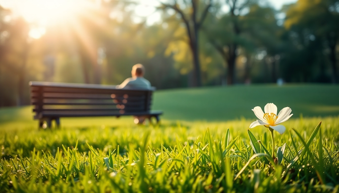 A person reflecting while sitting in a serene park, embracing feelings when dealing with grief.