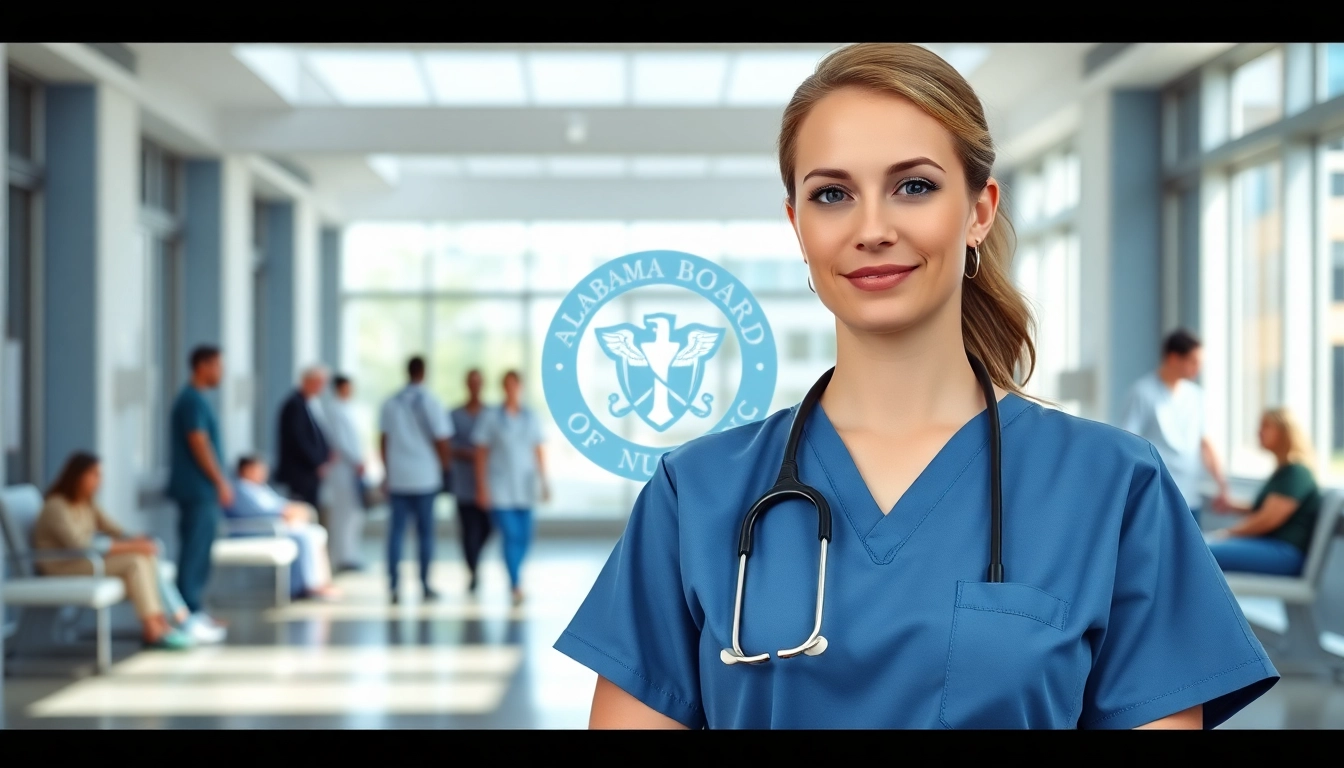 Empowered nurse illustrating professionalism and dedication to the Alabama Board of Nursing.