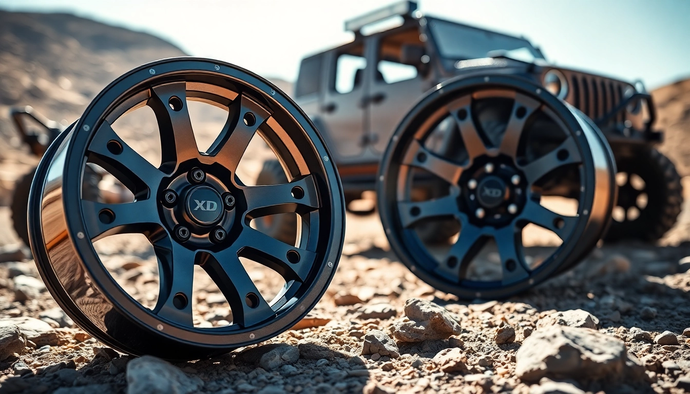 Showcase of XD wheels highlighting their aggressive design and durability on rugged terrain.