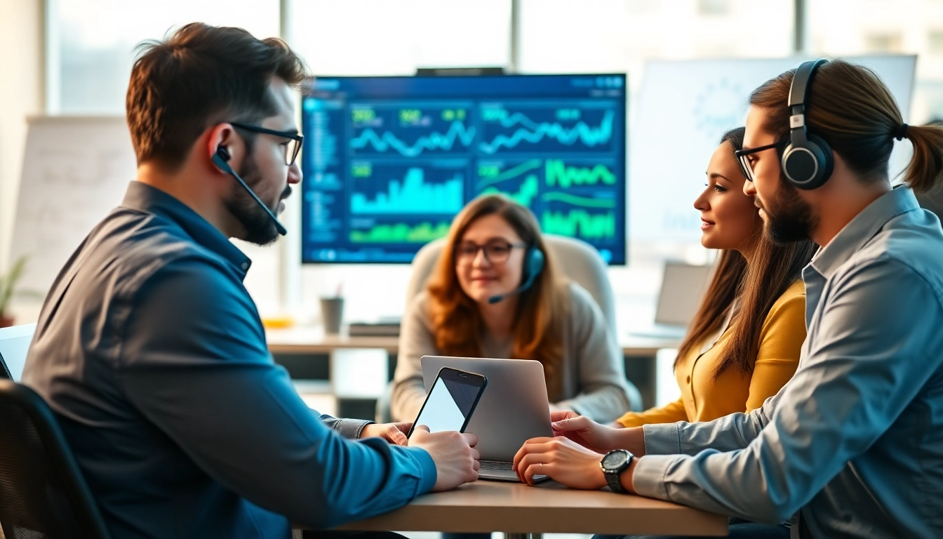 Team providing managed IT support while collaborating in a modern office environment