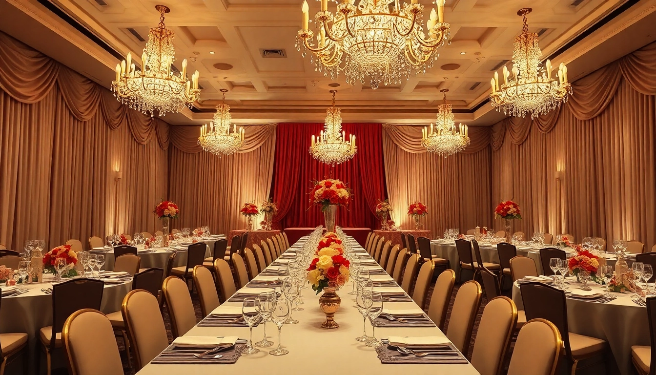 Celebrate in elegance at le prestige hall with luxurious decor and inviting ambiance.