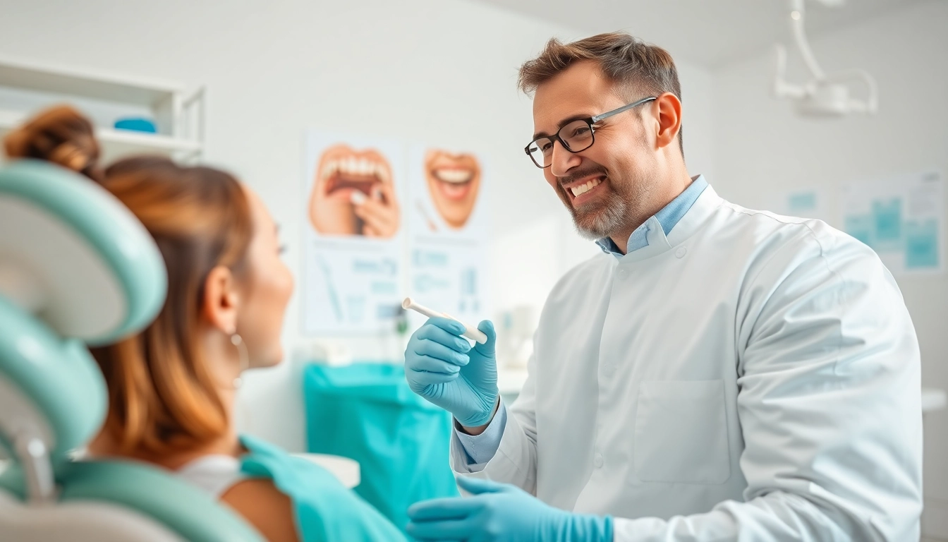 Enhance your hygiene with professional dental care tips illustrated by a caring dentist.