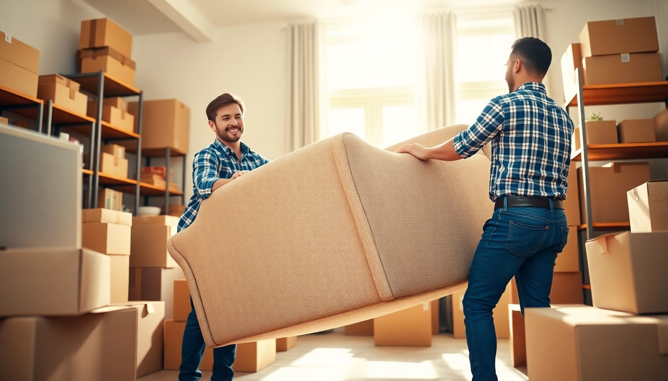 Bennettsmoving team seamlessly lifting a sofa, showcasing reliable moving services.