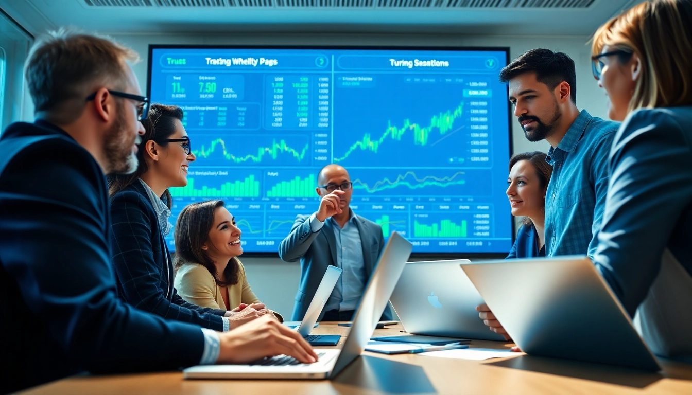 Leverage business strategies for effective team collaboration in a modern office.