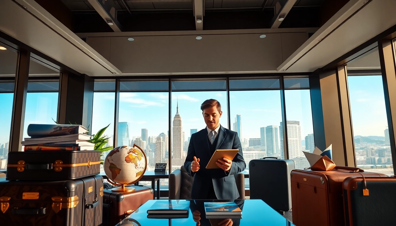 Luxury travel concierge services delve into sophisticated travel planning illustrated with a professional advisor.