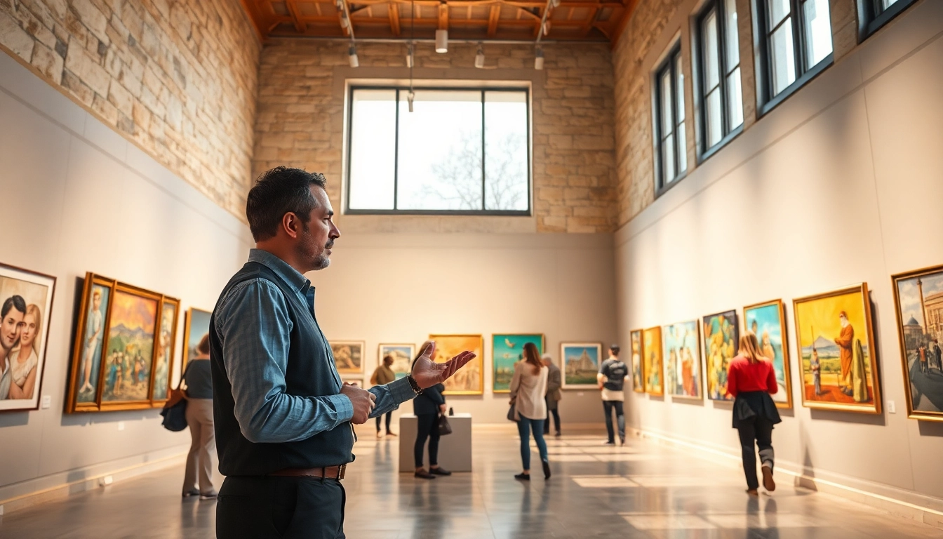Experience the vibrant atmosphere of the Jerusalem Art Museum through a passionate artist's guided tour.