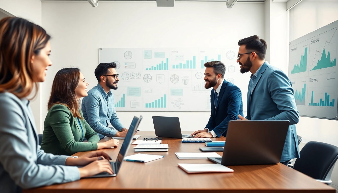 Engaging business discussion on how to scale business operations with charts and strategies