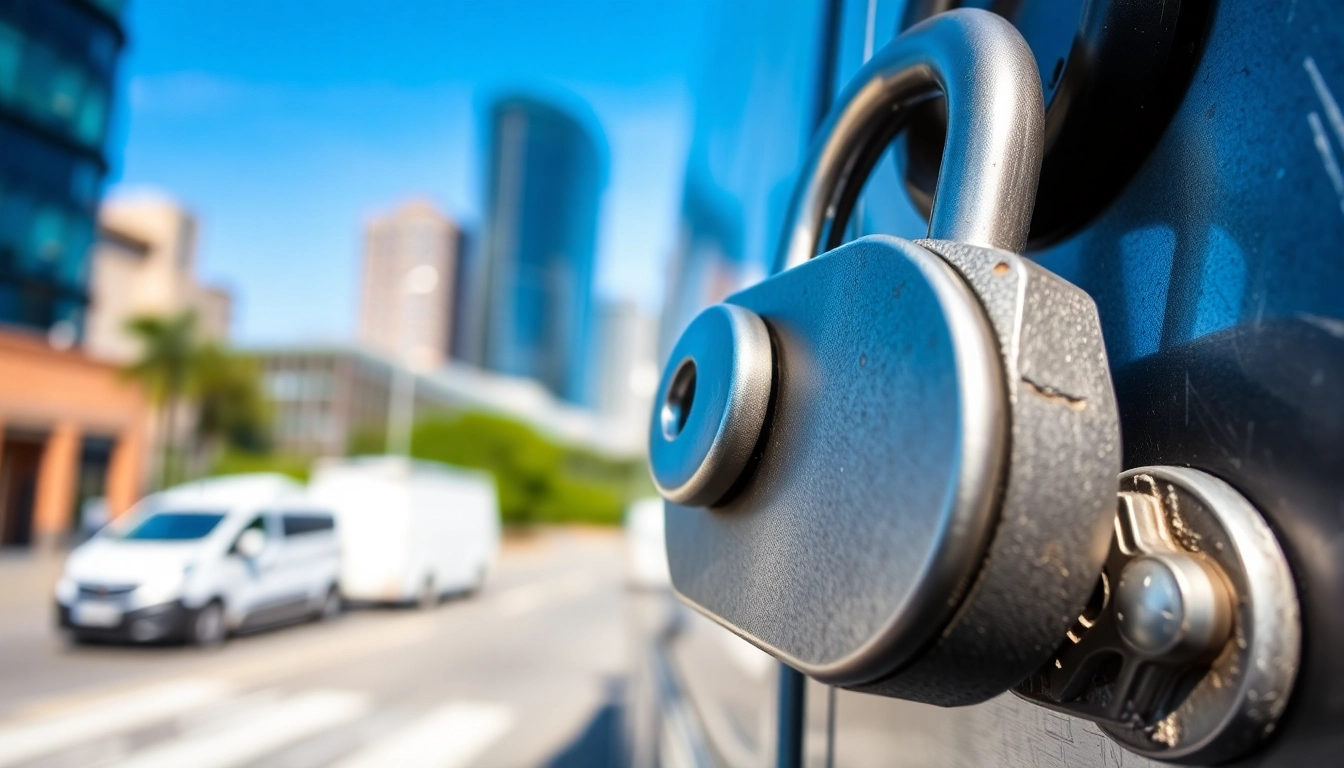 Installare serrature per furgoni per garantire la sicurezza dei veicoli commerciali.