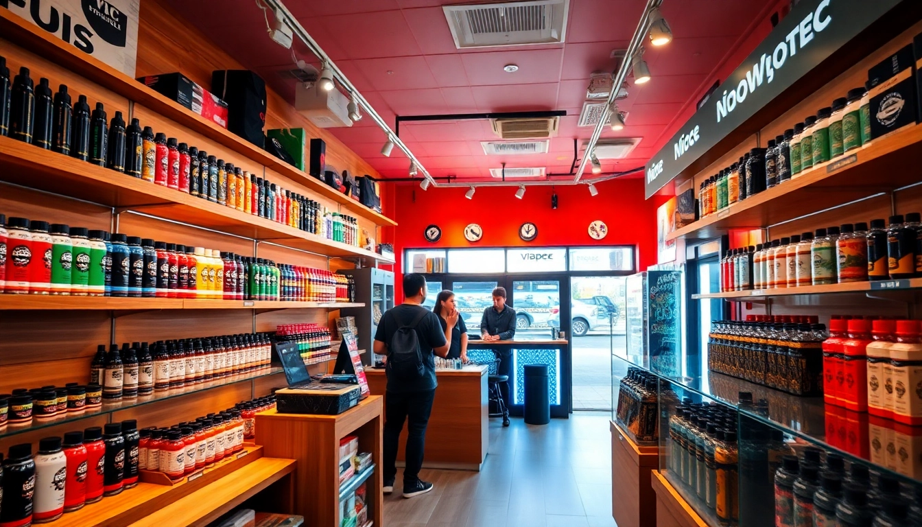 Explore the vibrant environment of a puff pro vape shop filled with diverse vaping products.