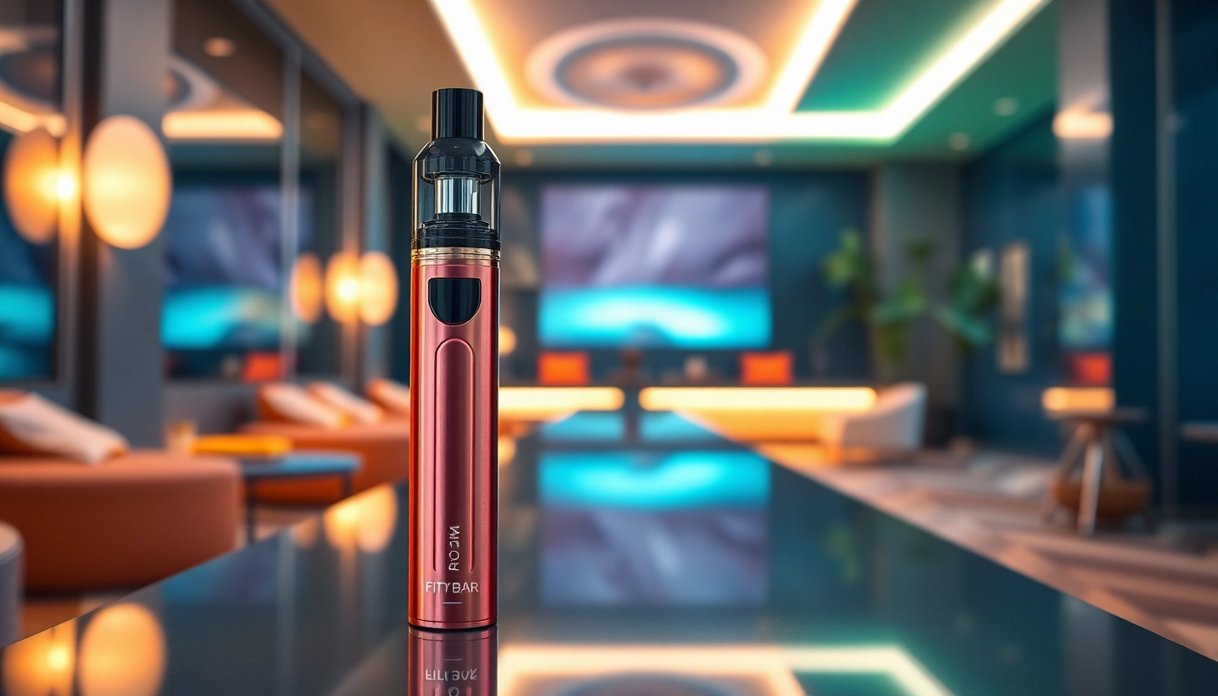 Experience the FIFTY BAR 20K disposable vape, showcasing its sleek design and vibrant colors.