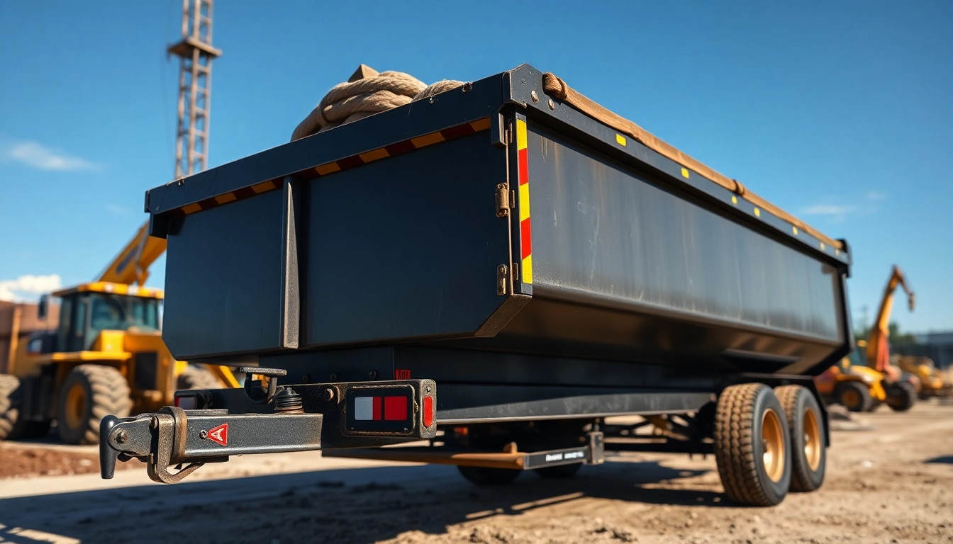 Find the perfect dumpster trailers for sale with heavy-duty features and utility on display.