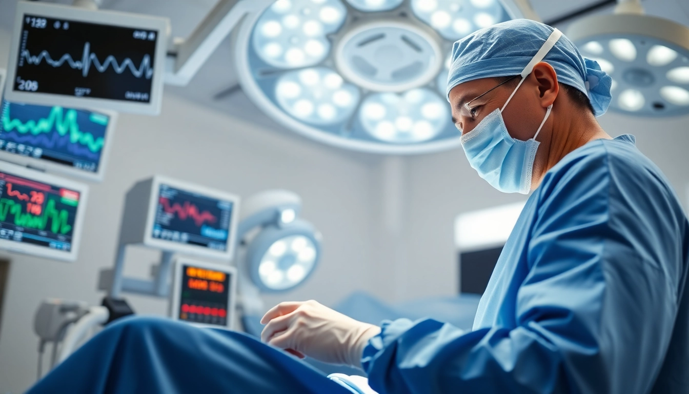 Plastische Chirurgie Braunschweig: Surgeon performing advanced surgical procedures in a modern operating room.