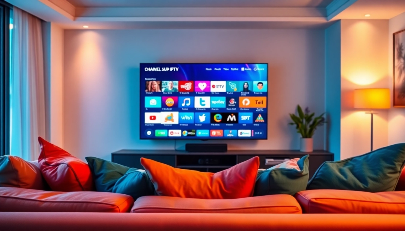 Offrir un service IPTV fiable dans un salon moderne et confortable.
