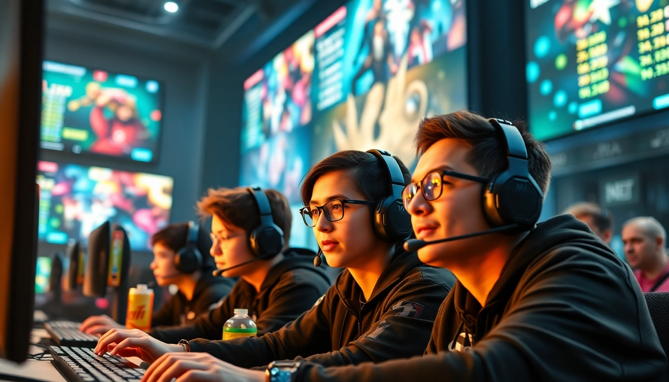 Dota 2 players strategizing intensely during a competitive match.