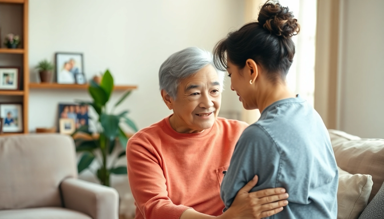 Senior caregivers austin tx providing in-home support in a cozy living environment.
