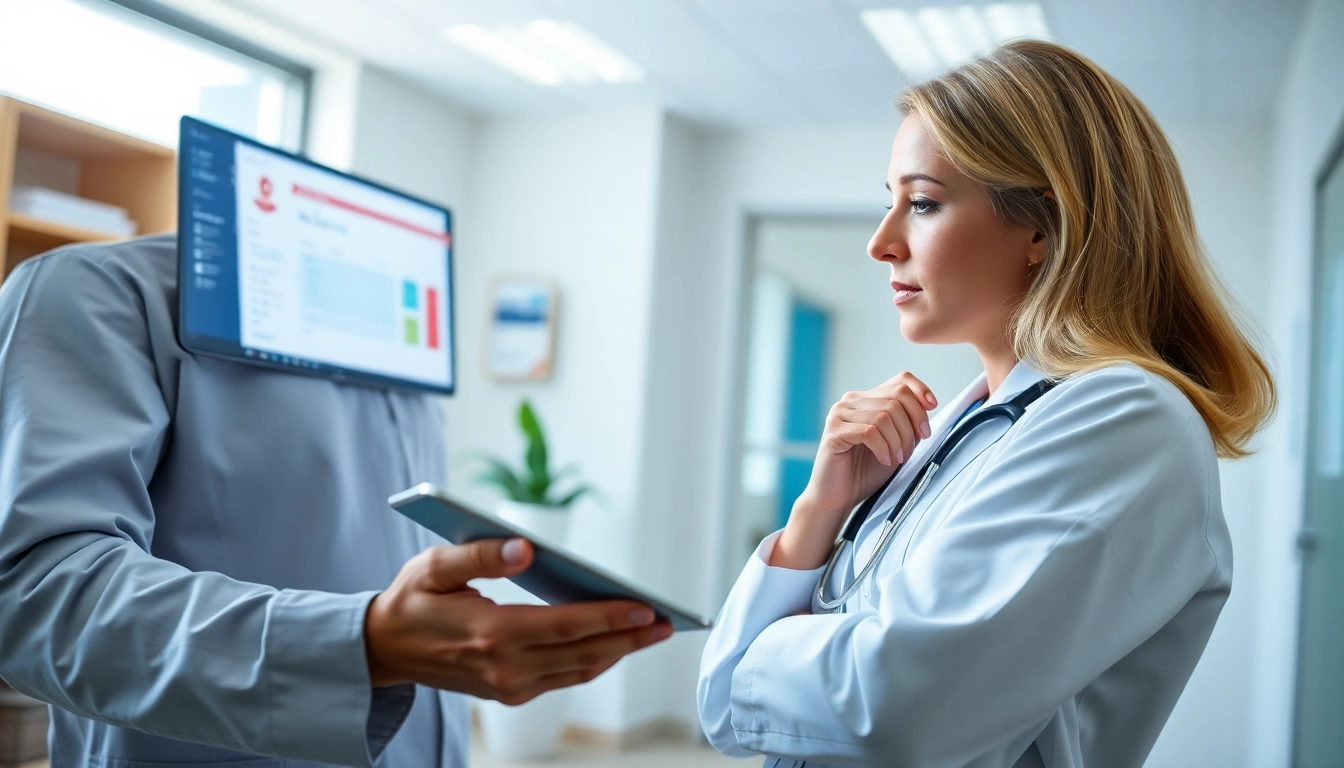 Compare eprescribing vs traditional prescribing methods by a healthcare provider in a modern clinic setting.