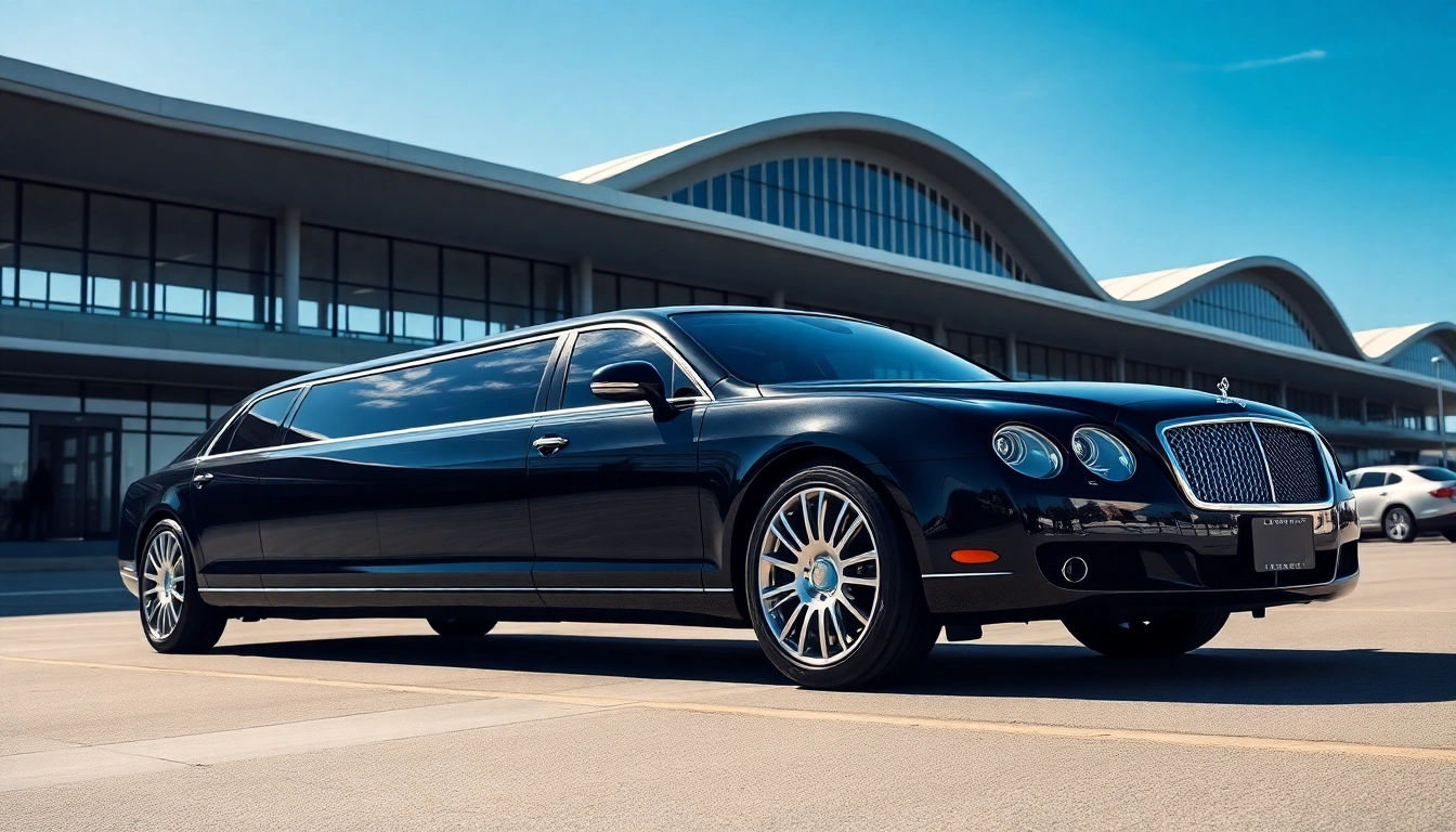 Reliable limo Vancouver airport service waiting for passengers outside terminal.